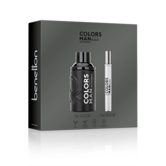 Kit Coffret Benetton United Colors Man Black Intense Masculino Eau de Parfum